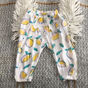 Zara Lemon Trousers 12-18 months